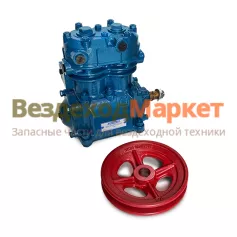 Компрессор 500.3509015-Б1 со шкивом под АР-11(2-х цилиндровый жид. охл. шкив 172мм 210л/мин) АУРИДА