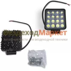 Фара раб. светодиод. AE48S-16LED-55PC квадр. рассеянный, 48W, 16 диодов. 10-30В Автоэлектрика