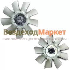 Вентилятор с муфтой в сб. 536.1308010/LVC 12536 (серия 800 крыл.650мм) LUZAR