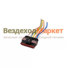 Разъем-розетка СПГ-6Р/АМР282090-1/6-ти конт. прямоугольная с проводом Диалуч