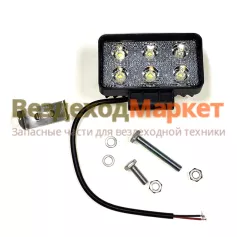 Фара раб. светодиод. ФС 01806RF/110х80х45 прямоуг. 18Вт/12-24В; рассеян. свет (КЭП)
